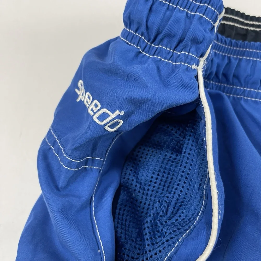 Speedo Swim Trunks Mens Size XL Blue Board Shorts Bathing Suit Lined